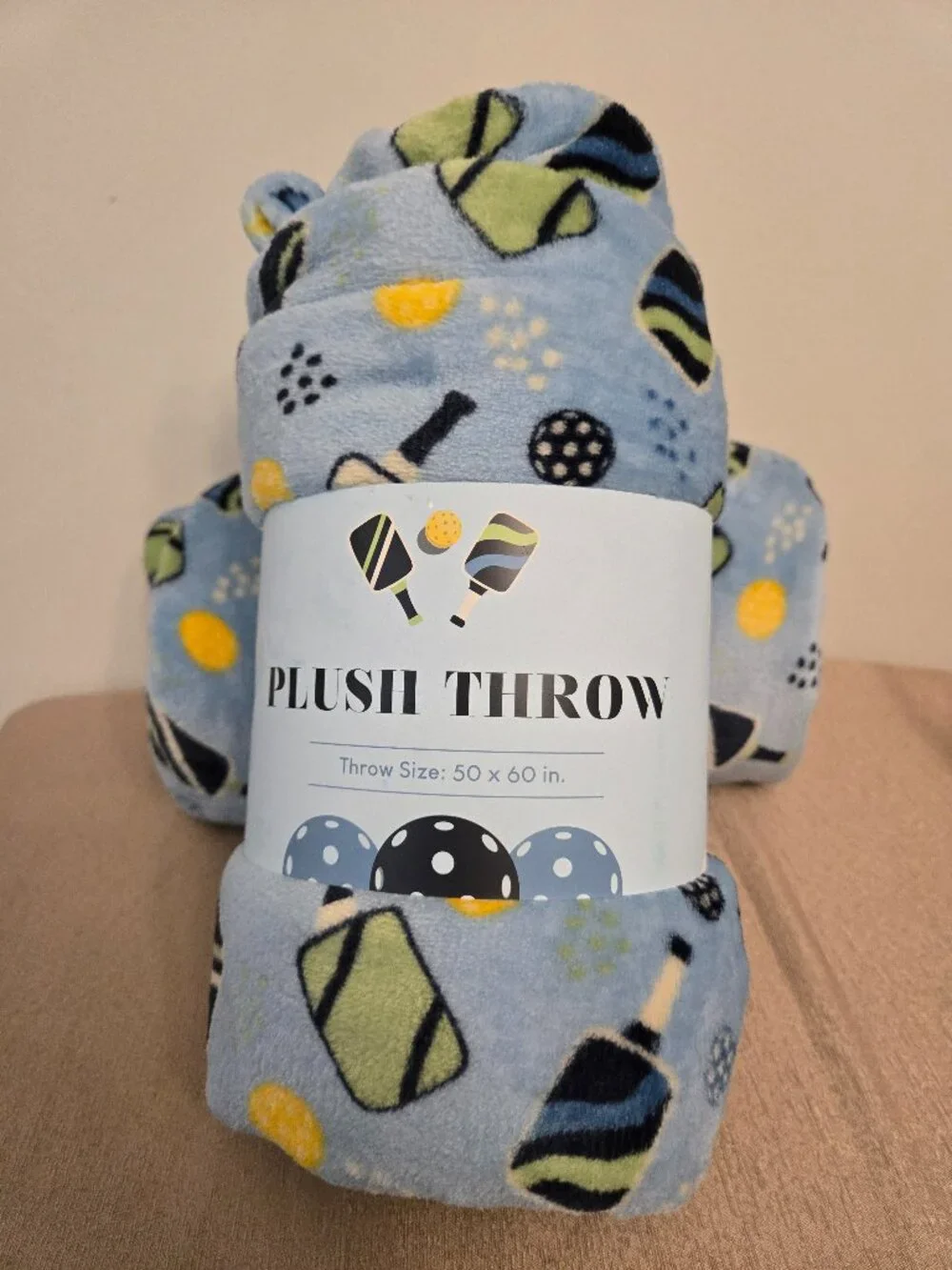 Pickleball Plush Throw Blanket 50